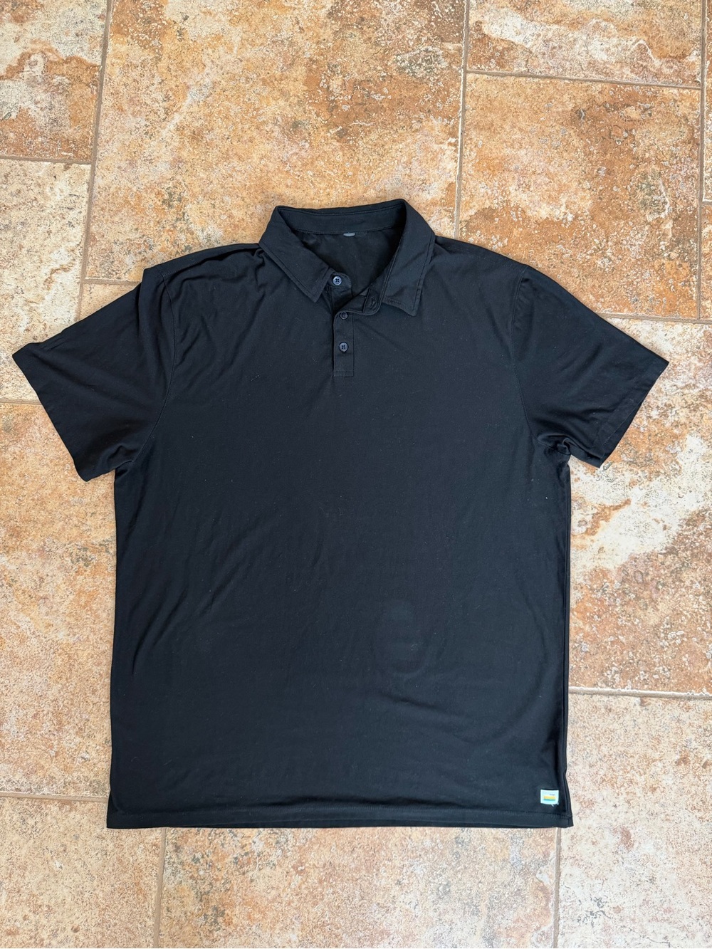 Vuori Black Short-Sleeve Polo
